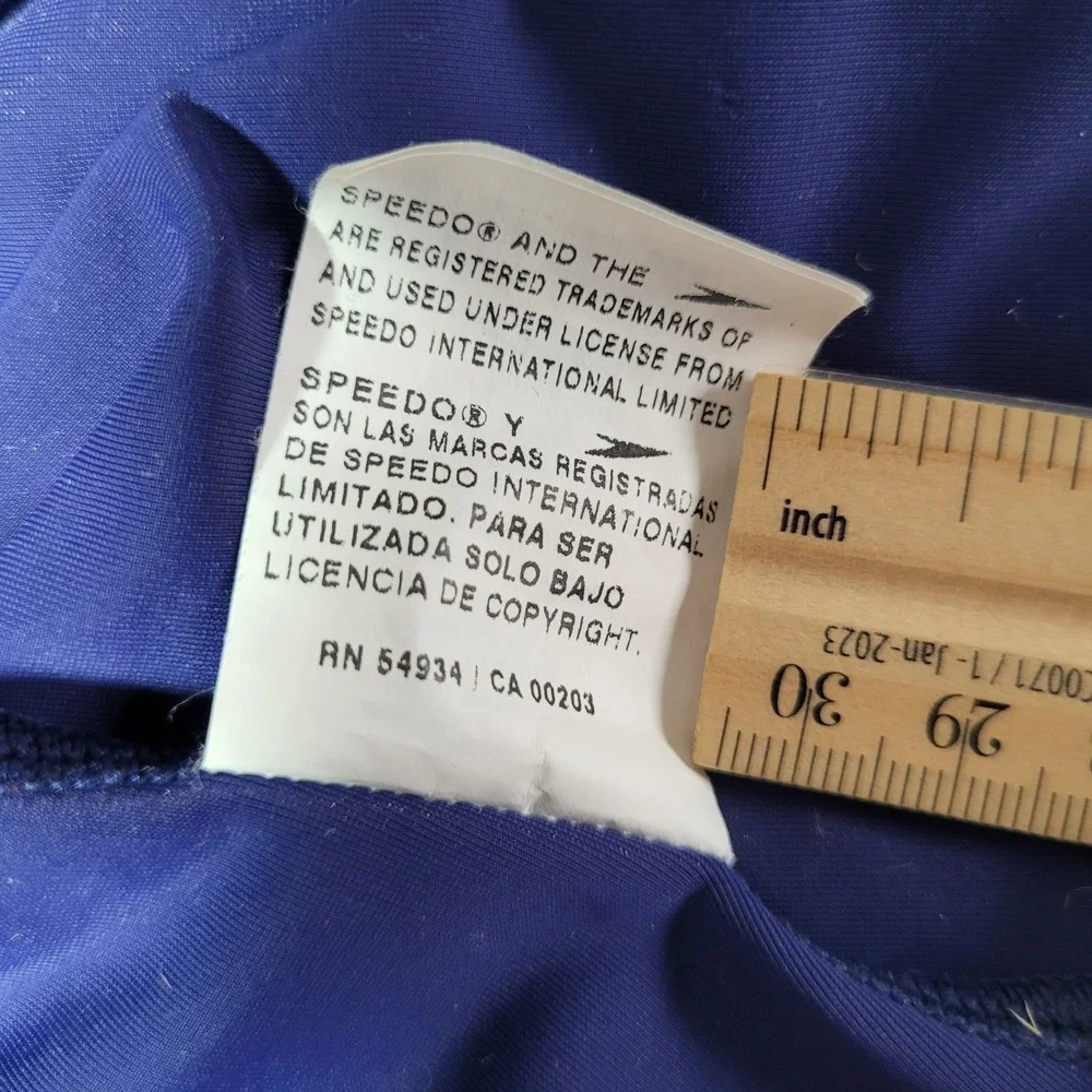 Speedo Womens One Piece Swimsuit X Blue Modest‎ Cut Classic Size 6